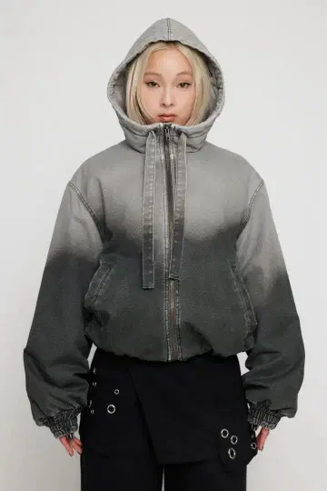 러그아젬 GRADATION COTTON HOODIE 블루종