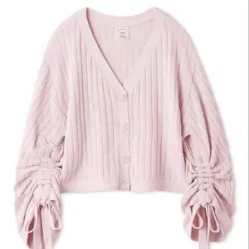 [ 택 포함 새상품 하자품 ] 젤라또피케 리브 가디건 핑크