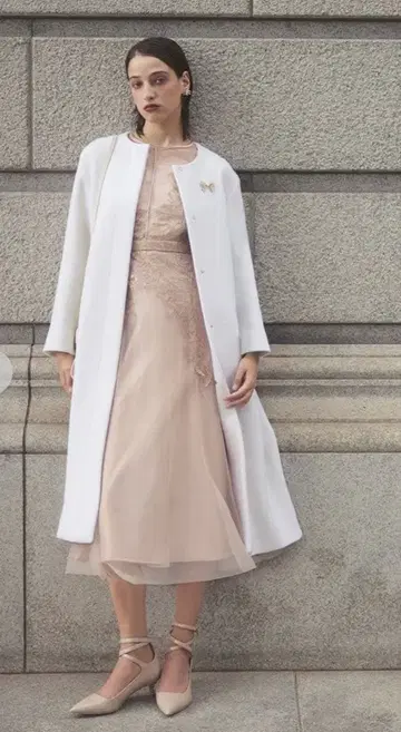 셀포드 CELFORD 캐시미어 혼방 노카라 코트