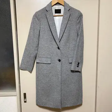투모로우랜드 울 캐시미어 체스터 코트 38 그레이 일본제