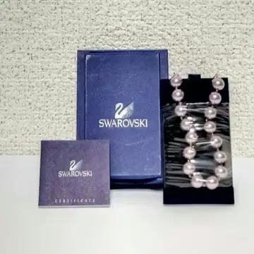 미개봉 새상품 Swarovski 스와로브스키 펄 팔찌 핑크 계열