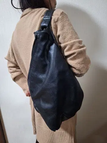 천연 가죽 백팩