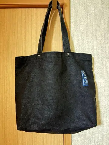 린넨 캔버스 이치자와 신자부로 캔버스 토트백 숄더 블랙 린넨