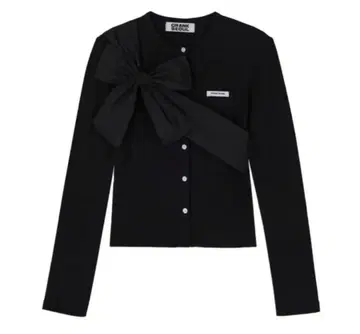 택 포함 미사용 새상품 CRANK SEOUL 리본 블랙 긴팔 가디건