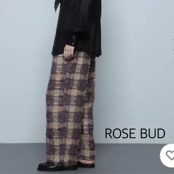 로즈버드 체크 이지 팬츠