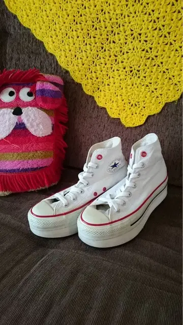 컨버스 하이컷 통굽 화이트 통굽 스니커즈