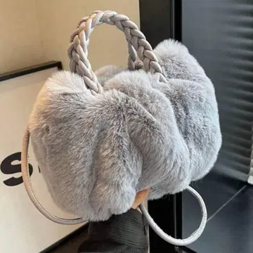 [ 남은 1개 ] ZARA 장르 해외 브랜드 대용량 퍼 숄더백 그레이