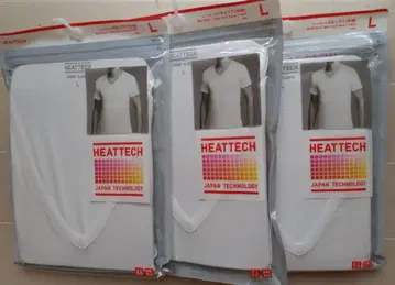 유니클로 히트텍 V넥T 화이트 L 3장 세트