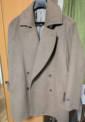 ADRER 비버 멜톤 오버 P-코트 브라운 S 사이즈