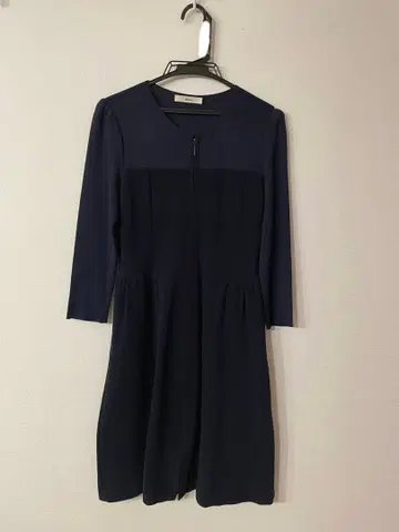 르네 네이비 집업 원피스