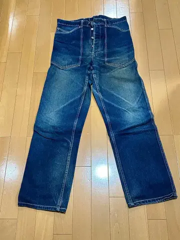 evisu 스트레이트 데님 프론트 버튼