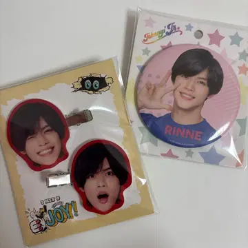 스다 린네 앞머리 클립 & 캔 배지 세트