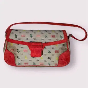 에트로 핸드백 천 가죽제품 무두질 가죽 크림슨 컬러 라이트 브라운 색상