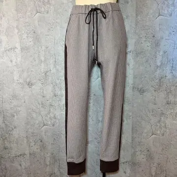 OBLI 라인 체크 팬츠