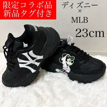 [ 콜라보, 택 포함 ] 디즈니 미키 스니커즈 통굽 양키스 23cm