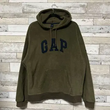 GAP 후드 부착 후드티 L 올리브 그린