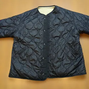 BEAMS HEART 블랙 퀼팅 자켓 리버서블