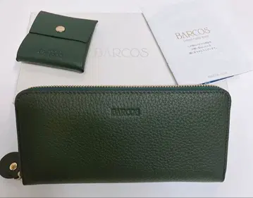 BARCOS 그린 가죽 장지갑 3세트