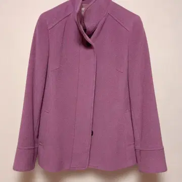 크리스찬 오자르 핑크 퍼플 스탠드 카라 코트 새상품급