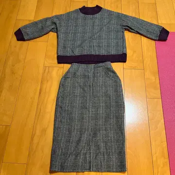 그레이 계열 체크 셋업