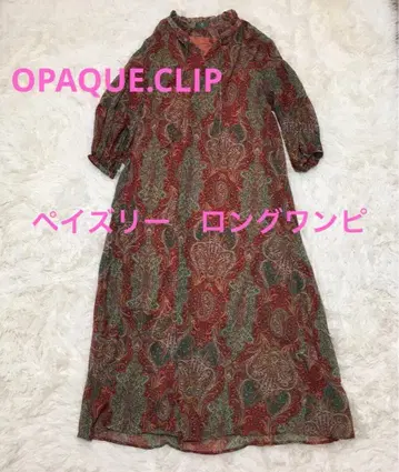 OPAQUE.CLIP 페이즐리 무늬 롱 원피스 M