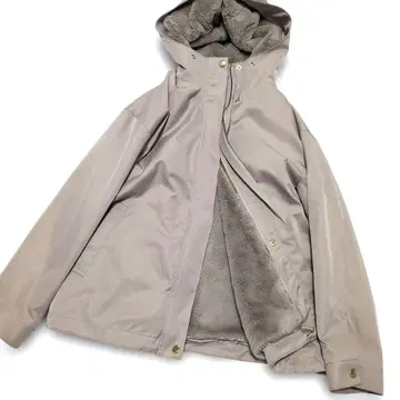 16Elura 엘르 라 3way 아우터 퍼 베스트 긴팔 후드티 베이지