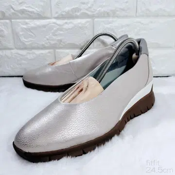 실버 가죽 슬립온 24.5cm fitfit