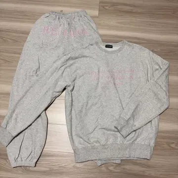 [ 나카마치 아야 ] JUST A NOON 핑크 x 그레이 맨투맨 셋업