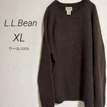 2294모 100% 크루넥 니트 스웨터 브라운 XL [엘 엘 비인]