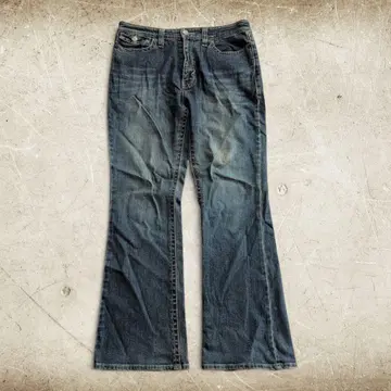 FLASH 플레어 데님 남성용 y2k 롱 레그 빈티지