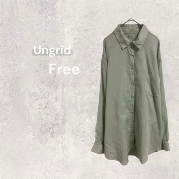 언그리드 오버 셔츠 긴팔 포켓 루즈핏 겉옷 면린넨 프리 사이즈