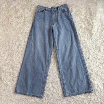 Aga 아르가 와이드 배기 데님 팬츠 블루 9 사이즈