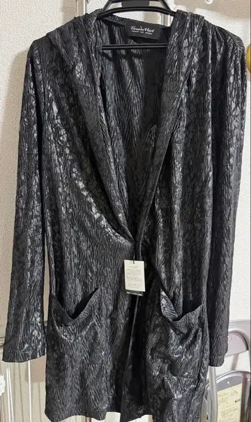 Trendy Mark 후드 부착 가디건 블랙 새상품