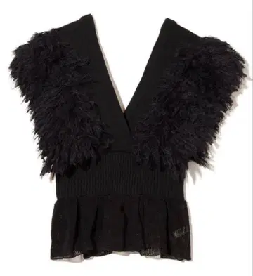 leinwande patchwork 러플 헴 탑 블랙