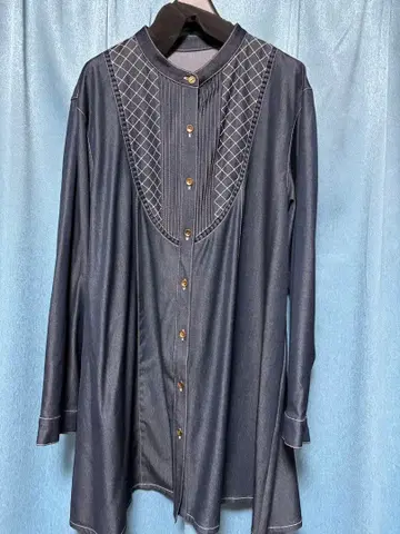 다크 블루 긴팔 셔츠 코트