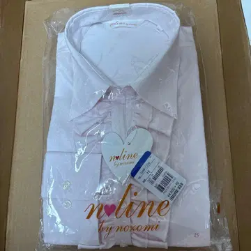 nline by nozomi 핑크 도트 무늬 셔츠 사이즈 15