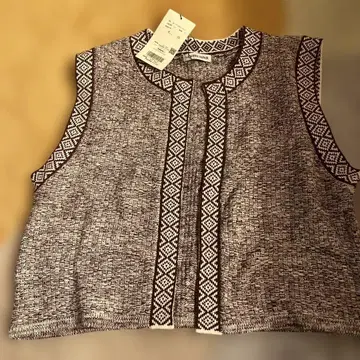 NOMBRE IMPAIR 니트 베스트 F 사이즈 퍼플 계열