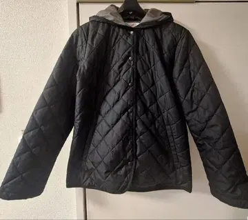 미즈노 Superstar 퀼팅 자켓 블랙 후드 부착