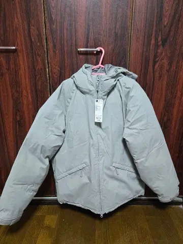 GU 웜 패디드 후드티 그레이 L 사이즈