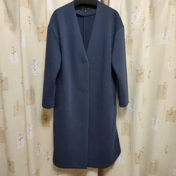 INDIVI 네이비 롱 코트 38