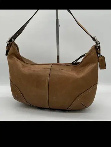 브라운 가죽 숄더백