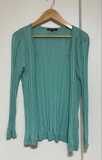 23구 민트 그린 긴팔 썸머 니트 가디건