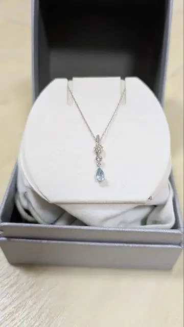 STAR JEWELRY 아쿠아 마린 다이아 목걸이