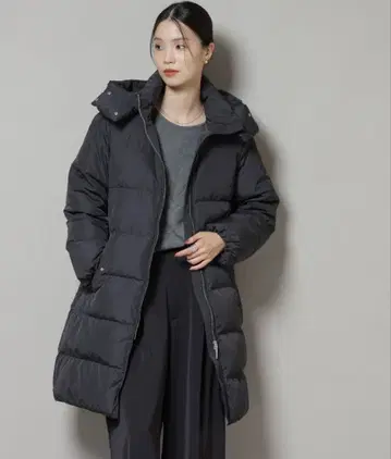 NANO universe 발수 가공 후드 롱 다운 코트