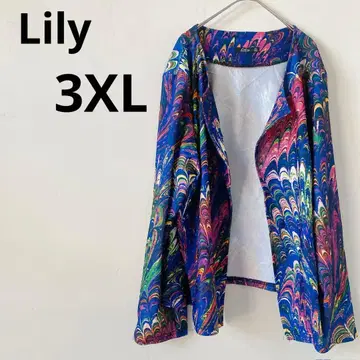 새상품급 Lily [ 3XL ] 여성용 노카라 자켓 컬러풀 얇은 소재