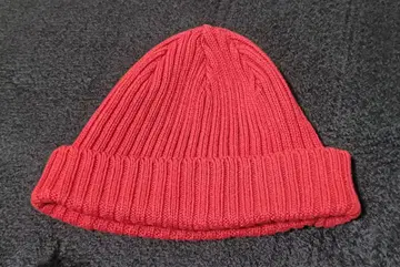 KIJIMA TAKAYUKI 빨간색 리브 니트 모자