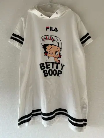 FILA 베티 부프 후드 부착 티셔츠 원피스