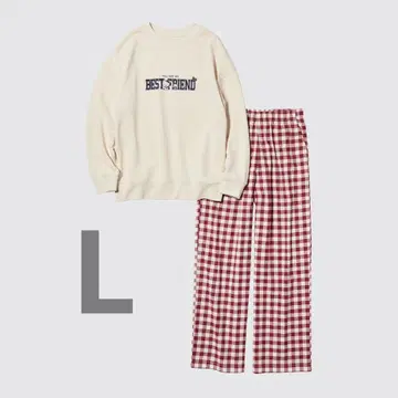 유니클로 산리오 캐릭터즈 라운지 세트 파자마 헬로키티 L