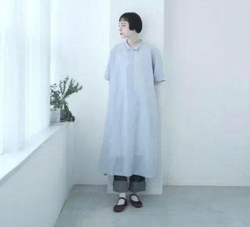 foufou 원피스 페일 블루 셔츠 원피스 푸푸 파랑 블루 여름