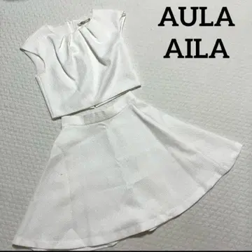 [ AULA AILA ] 셋업 화이트 스커트 파티 [ 익명 배송 ]
